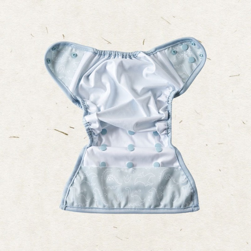 Eco Mini OneSize cloth diaper cover/ PUL skal - inside details