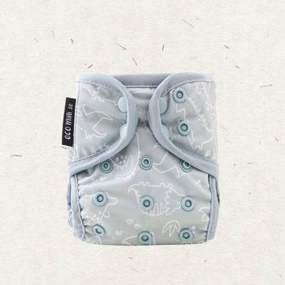 Eco Mini Newborn Cloth Diaper Cover - Dino