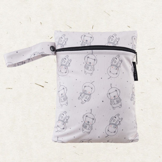 Eco Mini Small wet bag/ PUYL påse - Space Teddy